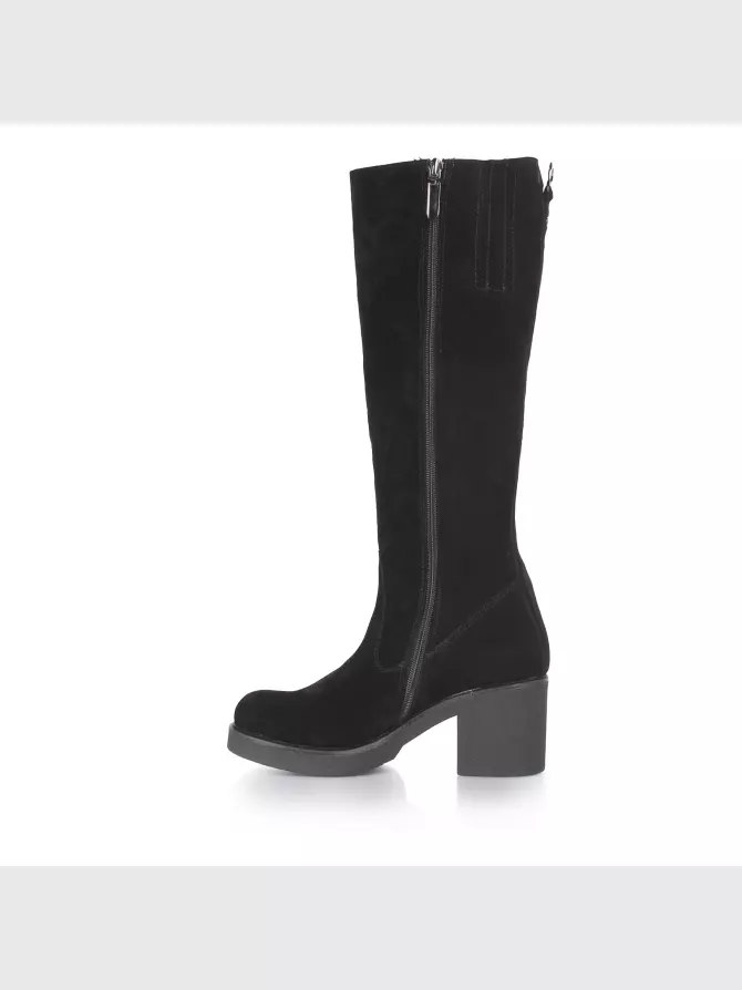 Female high boots Respect: black, Winter - 01