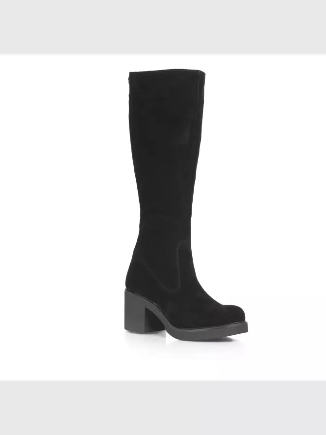 Female high boots Respect: black, Winter - 02