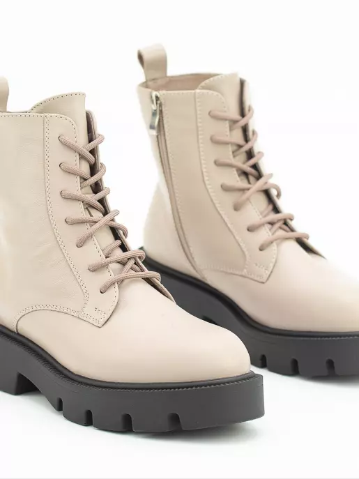 Female boots Respect: beige, Winter - 03