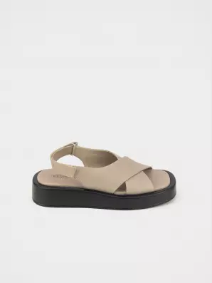 Female heeled sandals Respect:  beige, Summer - 01