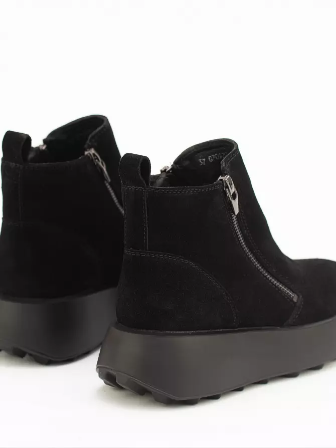 Female boots Respect: black, Winter - 02