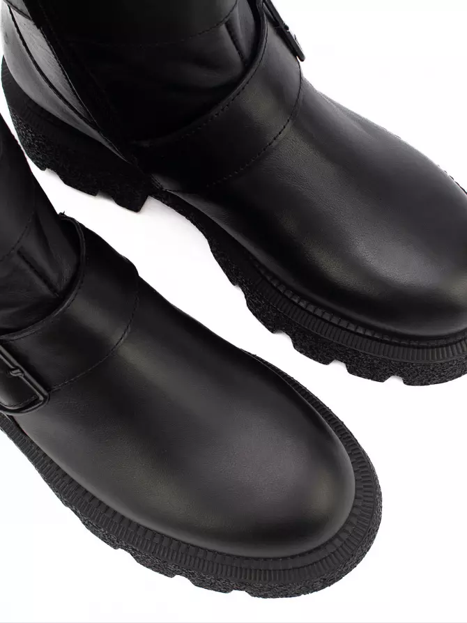 Female boots Respect: black, Winter - 03