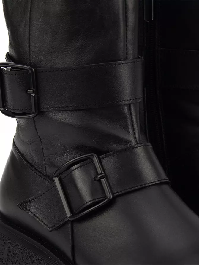 Female boots Respect: black, Winter - 04