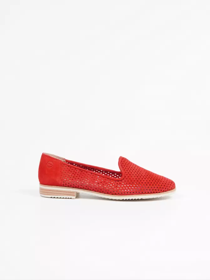 Female slipons TAMARIS: red, Summer - 00