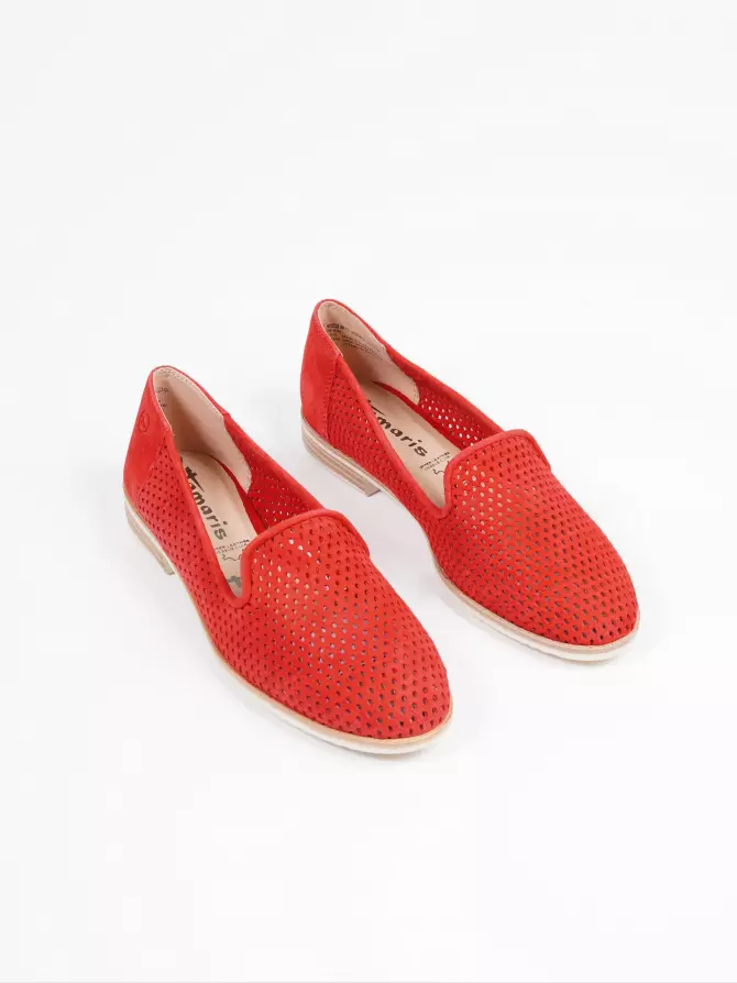 Female slipons TAMARIS: red, Summer - 01