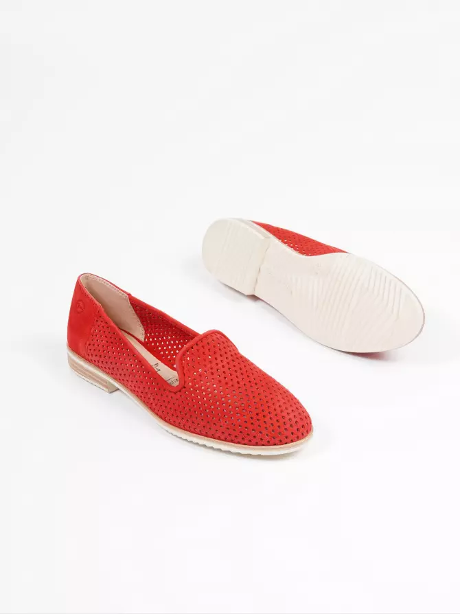 Female slipons TAMARIS: red, Summer - 04