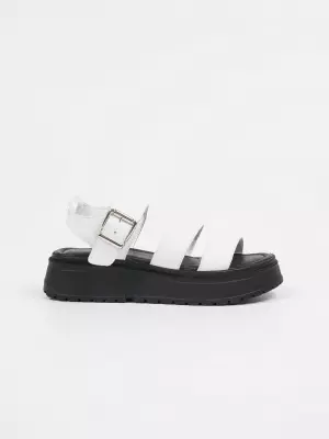 Female heeled sandals TAMARIS:  white, Summer - 01