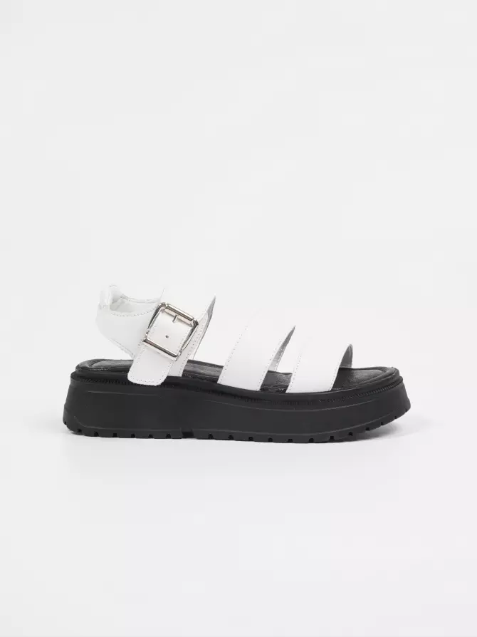 Female heeled sandals TAMARIS: white, Summer - 00