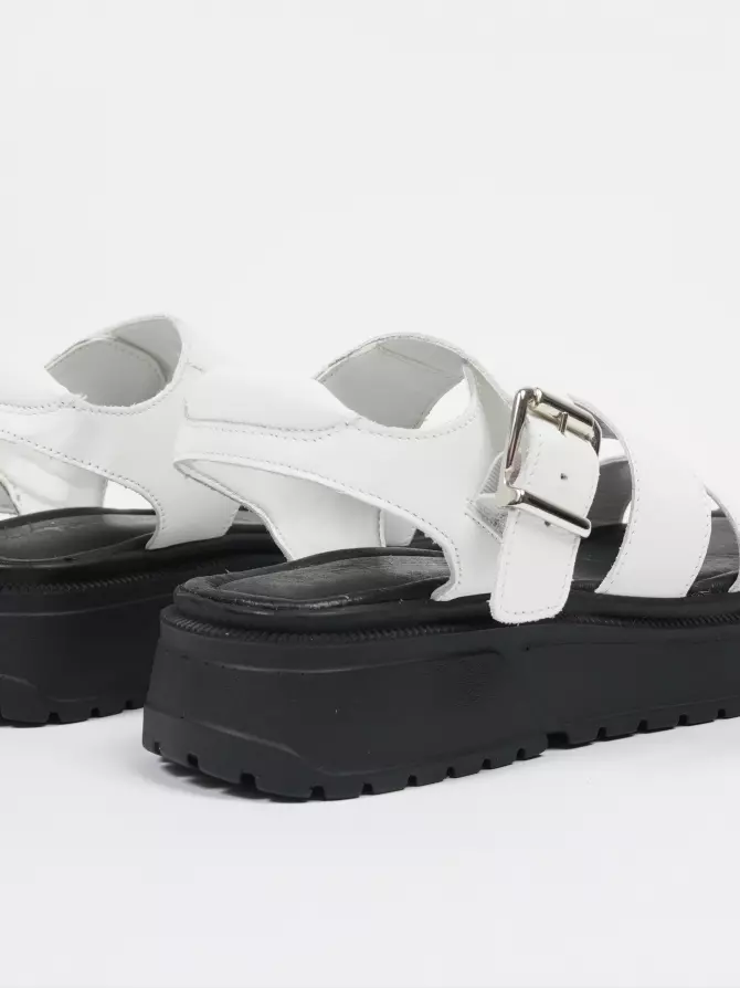 Female heeled sandals TAMARIS: white, Summer - 02