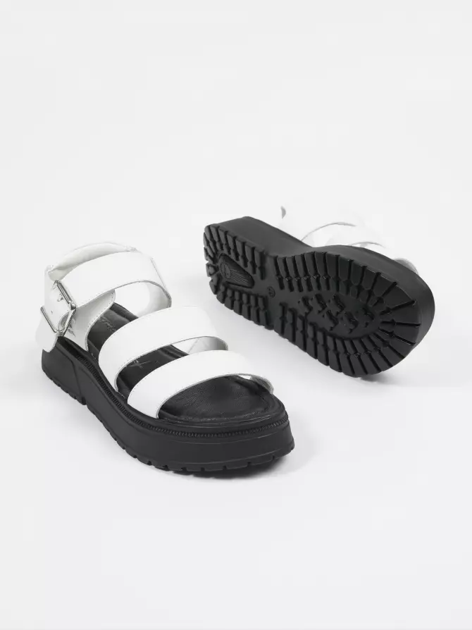 Female heeled sandals TAMARIS: white, Summer - 05