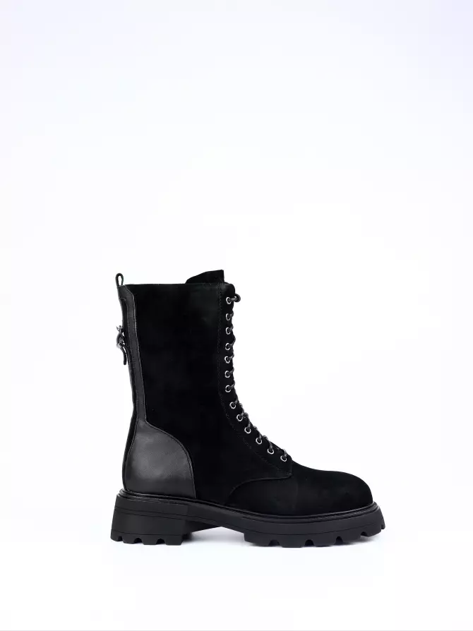 Female boots Respect: black, Winter - 00