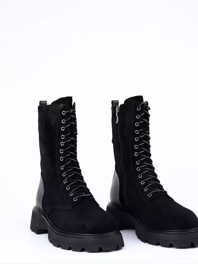 Female boots Respect: black, Winter - 02