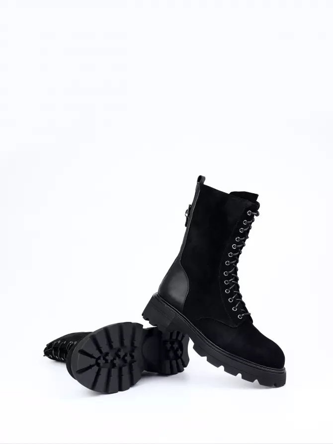 Female boots Respect: black, Winter - 03