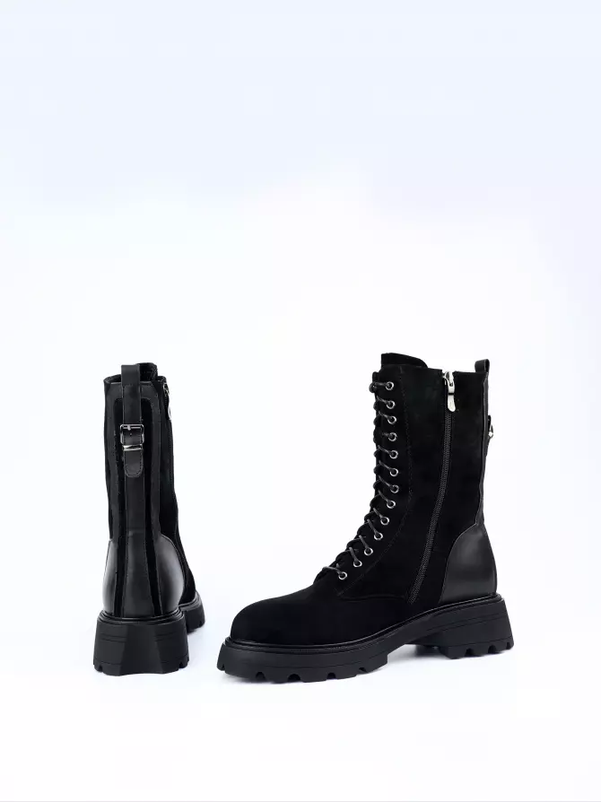 Female boots Respect: black, Winter - 04