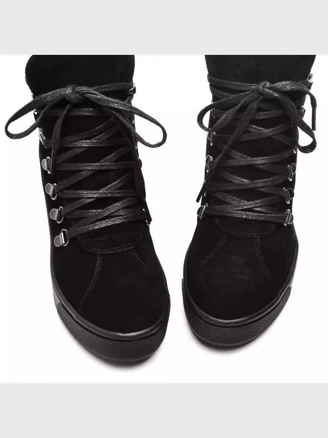 Female boots Respect: black, Winter - 03