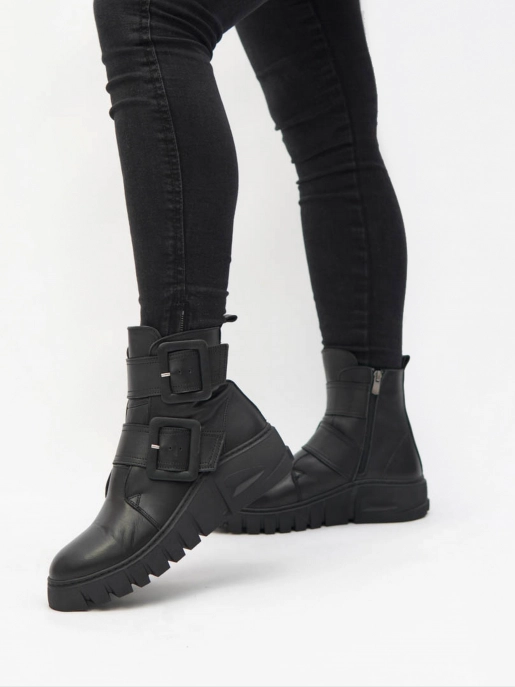 Female boots Respect: black, Winter - 05