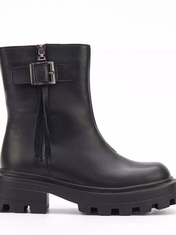 Female boots Respect: black, Winter - 00