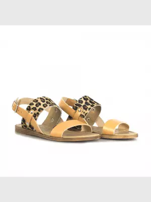 Women's sandals :  brown, Summer - 01