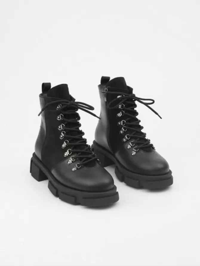 Female boots Respect: black, Winter - 01