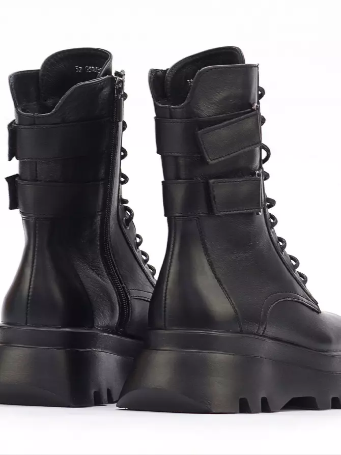 Female boots Respect: black, Winter - 02