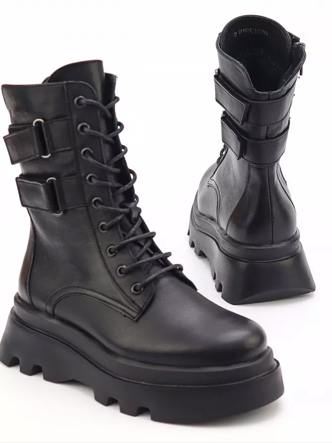 Female boots Respect: black, Winter - 03