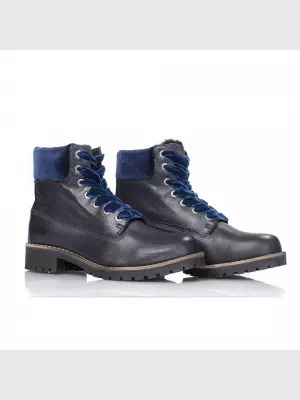 Female boots Respect:  blue, Winter - 02