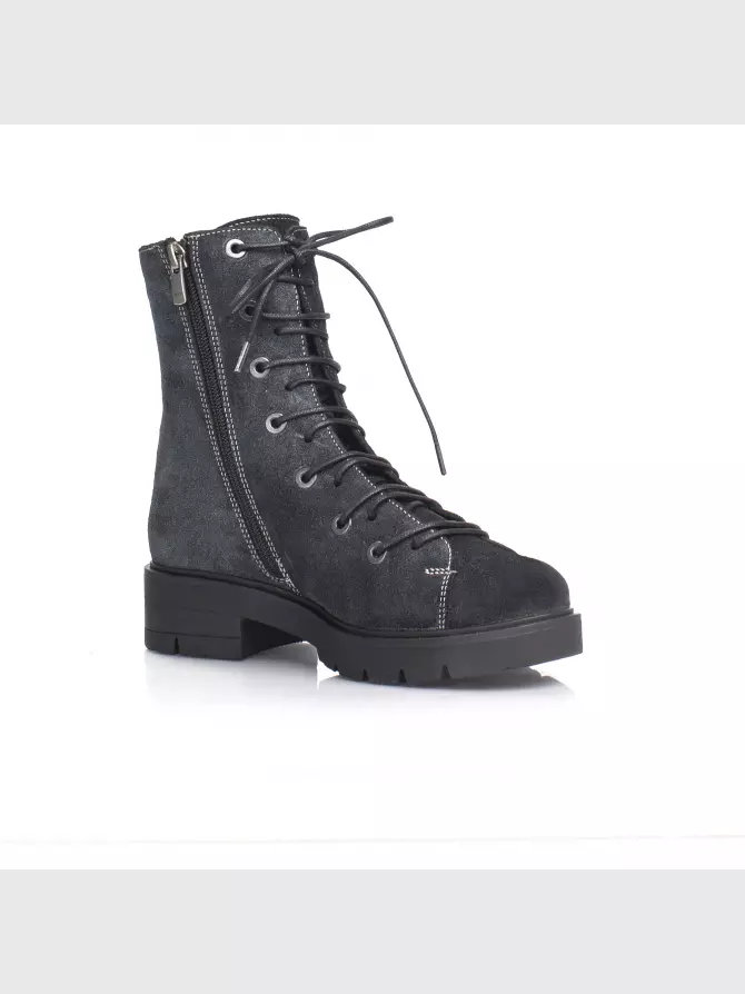 Female boots Respect: grey, Winter - 01