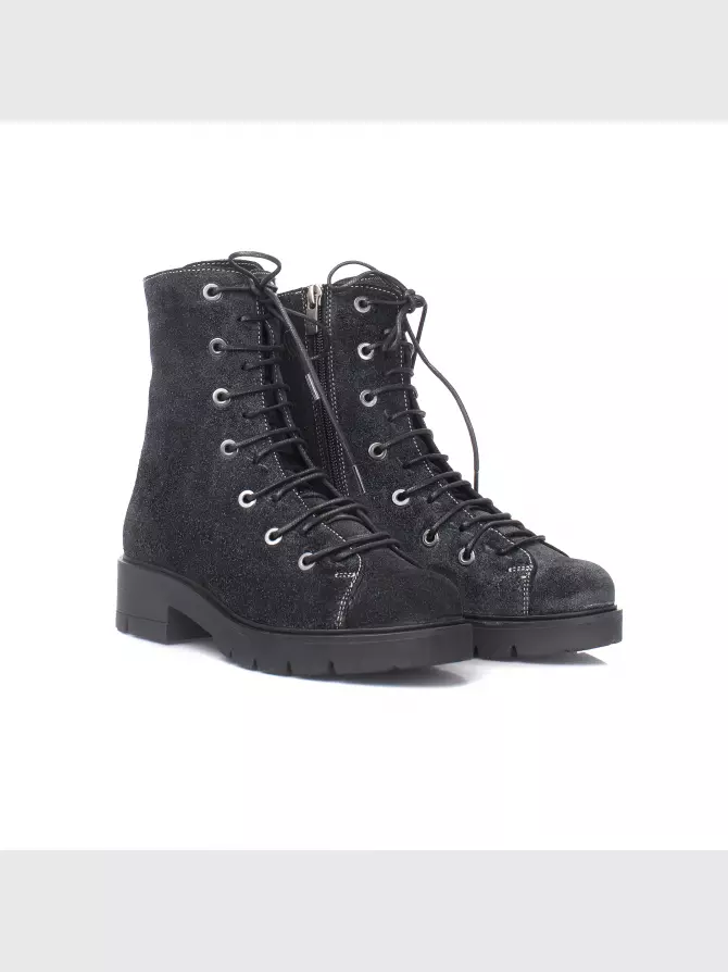 Female boots Respect: grey, Winter - 02