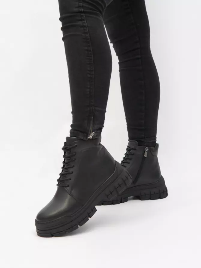 Female boots Respect: black, Winter - 05