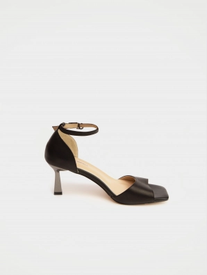 Female heeled sandals Respect:  black, Summer - 01