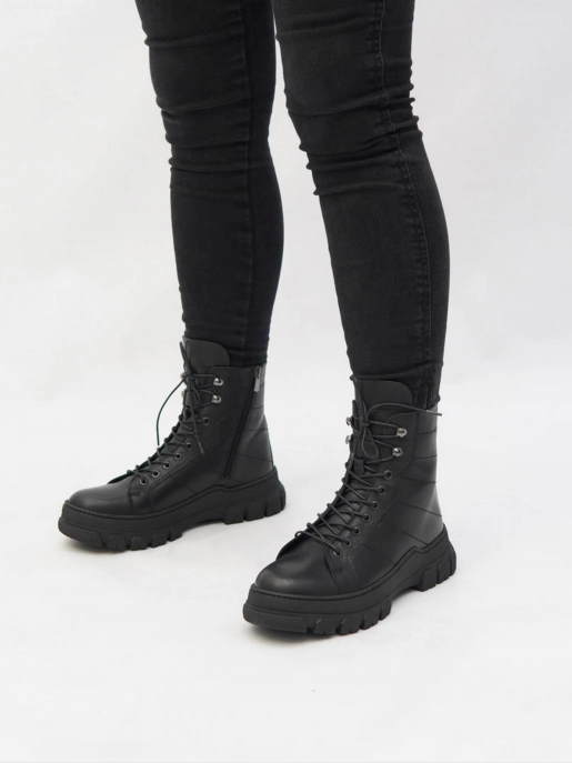 Female boots Respect: black, Winter - 06