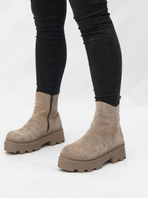 Female boots Respect: beige, Winter - 05