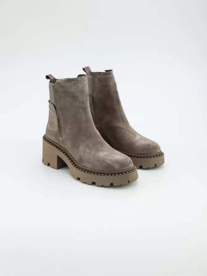 Female boots DAMLAX: beige, Demі - 01