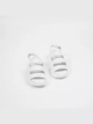 Female heeled sandals Respect:  white, Summer - 02