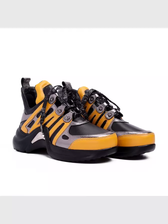 Female sneakers Respect: yellow, Year - 04