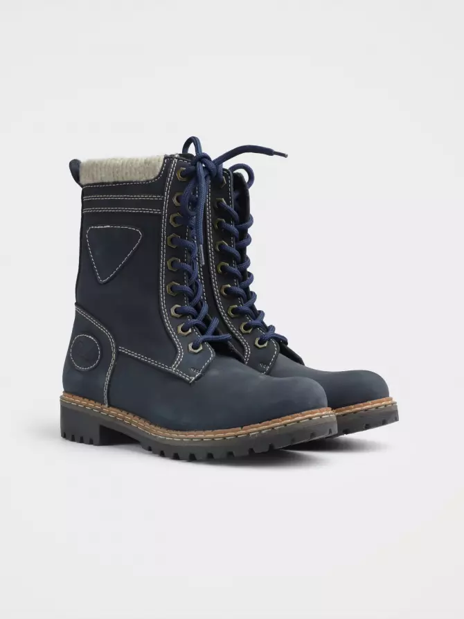 Female boots : blue, Winter - 01