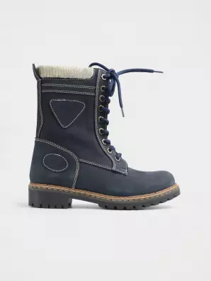 Женские ботинки :  синий, Зима - 01
