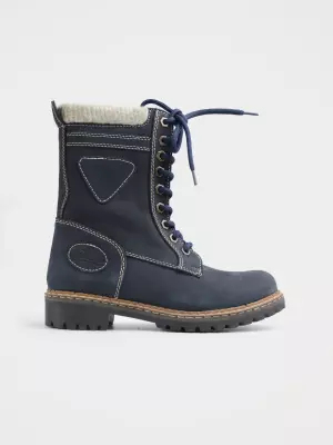 Female boots :  blue, Winter - 01