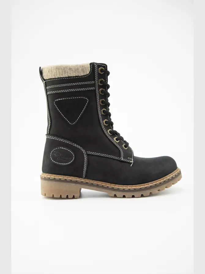 Female boots : black, Winter - 00