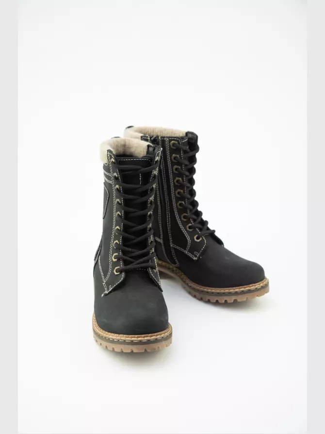 Female boots : black, Winter - 03