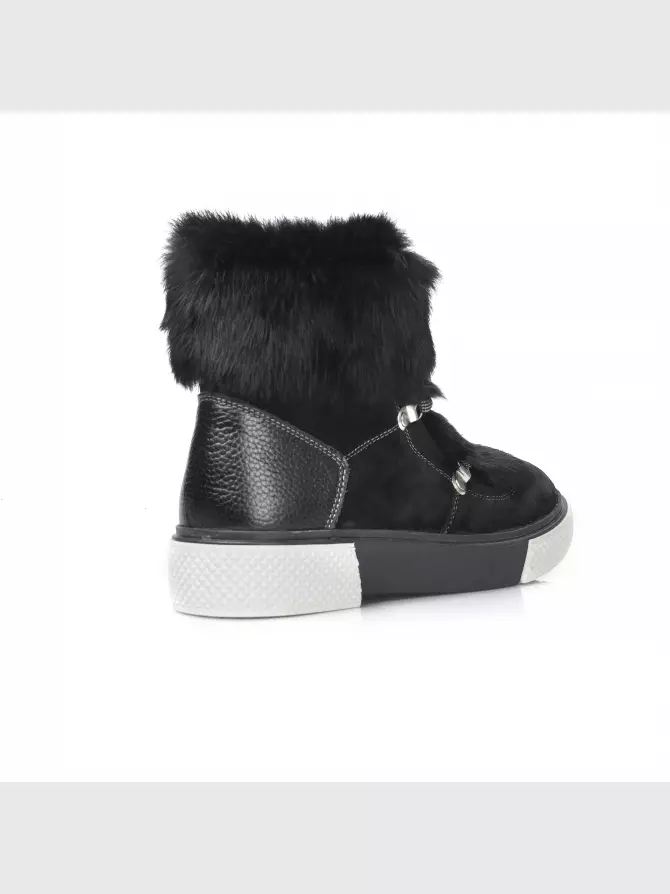 Female boots Respect: black, Winter - 03
