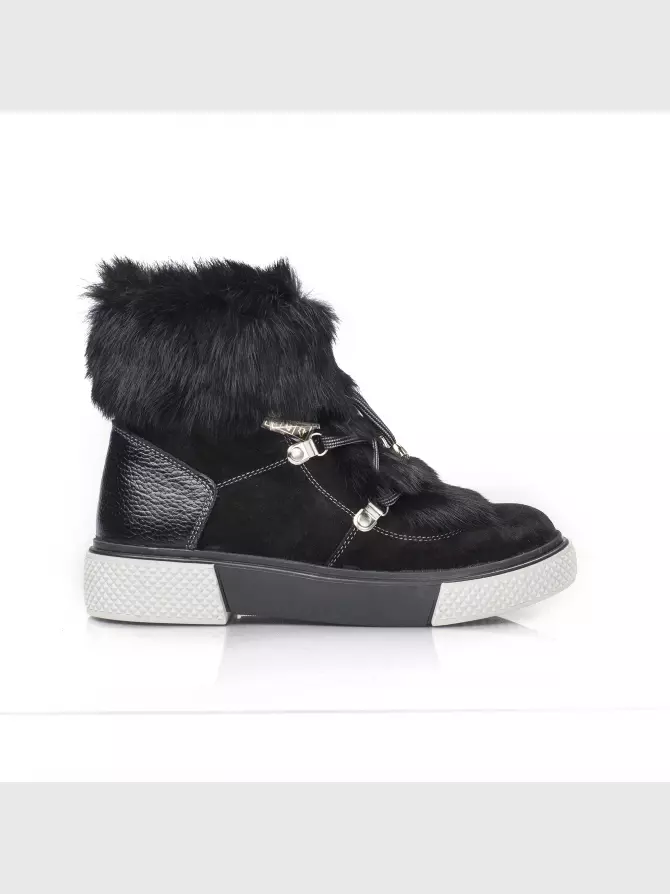 Female boots Respect: black, Winter - 00