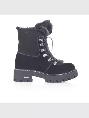 Female boots Respect:  black, Winter - 01