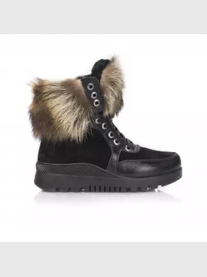 Female boots Respect:  black, Winter - 01