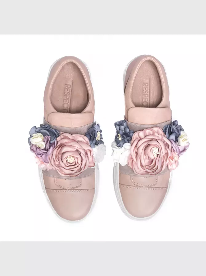 Female slipons Respect: beige, Summer - 01