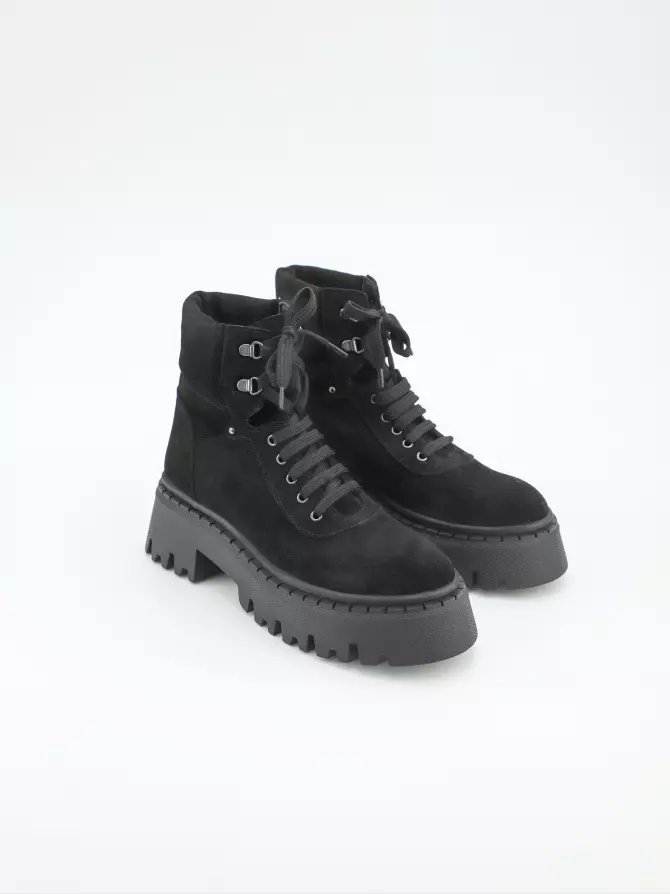 Female boots DONNA STYLE: black, Winter - 01