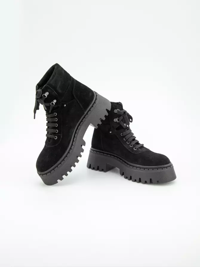 Female boots DONNA STYLE: black, Winter - 02