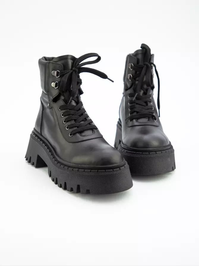 Female boots DONNA STYLE: black, Winter - 04