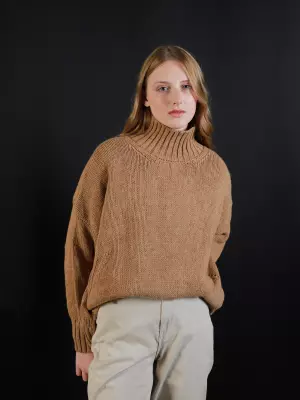 Female Sweaters URBAN TRACE:  brown, Demі - 01