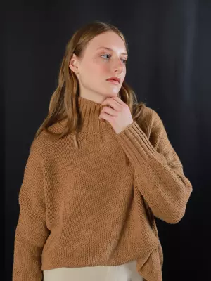 Female Sweaters URBAN TRACE:  brown, Demі - 02